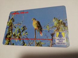 SRI LANKA RS 100 LANKA   BIRD   37SRLD   GPT  Magnetic CARD    **8678 ** - Sri Lanka (Ceylon)