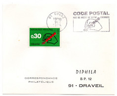 AIN - Dépt N° 01 = CULOZ 1974 = FLAMME CONCORDANTE = SECAP Illustrée   'CODE POSTAL / MOT DE PASSE ' - Postcode