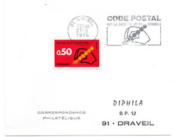 AIN - Dépt N° 01 = MIRIBEL 1974 = FLAMME CONCORDANTE = SECAP Illustrée   'CODE POSTAL / MOT DE PASSE ' - Postcode