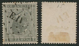 émission 1865 - N°17 Obl Ambulant Pt E.IV (Liège - Erquelinnes) - 1865-1866 Perfil Izquierdo