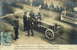 Coupe GORDON BENNETT 5 Juillet 1905 * Carte Photo * Circuit Automobile * Pilote THERY Et Sa Voiture De Course - Sonstige & Ohne Zuordnung