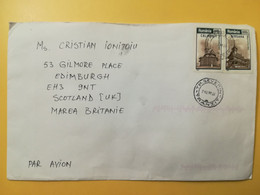 1999 BUSTA COVER ROMANIA ROMANA ROUMANIE BOLLO CHIESE MARAMURES OBLITERE' TRANZIT FOR ENGLAND - Cartas & Documentos