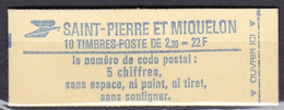 PM-710 – ST PIERRE & MIQUELON – BOOKLETS - 1986 – Liberté De Gandon – Y&T # C464a MNH 12,50 € - Postzegelboekjes