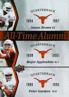 ► James Brown Major Applewhite & Peter Gardere  -  University Of Texas Football - 2011 Upper Deck - 2000-Heute