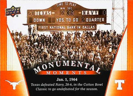 ► Monumental Momemts (1964)  University Of Texas Football - 2011 Upper Deck - 2000-Heute