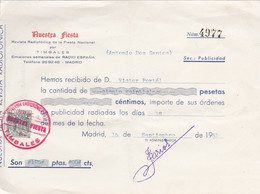 Espanã -Faturas Torero António Dos Santos Quando Foi Torear A Espanã 1951   Figueiras +zamora +Fregenal De La Sierra - Spanje