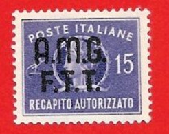 1949 (3) Francobolli Per Il Recapito Autorizzato Sovrastampato Su Due Righe - Nuovo MNH - Exprespost