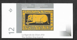 Canada Quebec Golden Dog Booklet 12 Picture Postage Permanent Stamps - Carnet Timbres-Photos Légende Chien D'Or 1736 - Unused Stamps
