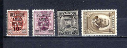 Bélgica  1933-34  .-   Y&T  Nº   375-376-384-385 - 1929-1941 Grande Montenez