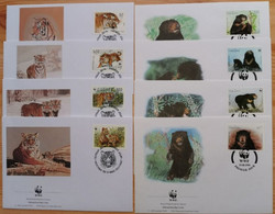 FDC WWF. 4 FDC De Russie 25/11/93 Et 4 FDC Du Laos 19/08/94 - FDC