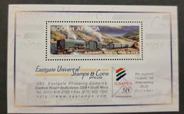 SP) 1997 SOUTH AFRICA, STEAM POWERED LOCOMOTIVES, AIRMAIL, EASTGATE UNIVERSAL SOUVENIR SHEET, MNH - Other & Unclassified
