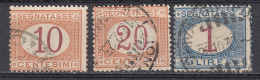 ITALIA - Tre Segnatasse Usati: Yvert 6, 7 E 13, Come Da Immagine. - Postage Due