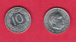 SPAIN   10 CENTIMOS 1959 (KM # 790) #6478 - 10 Centesimi