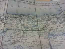 Carte Des Chemins De Fer De L ' Algérie Et De La Tunisie - Afrika