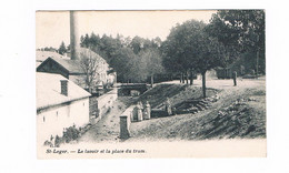 ST LEGER: Le Lavoir Et La Place Du Tram Carte Circulé Condition TOP Carte Rare - Saint-Leger