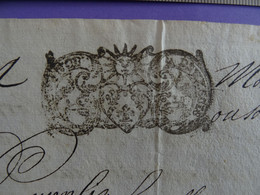 1698 GENERALITE De PROVENCE Papier Timbré N°74 De "DEUX DEN." Fragment - Seals Of Generality