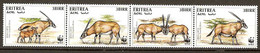 Eritrea 1996 MiNr. 87 - 90 WWF Animals East African Oryx 4v MNH** 7,00 € - Eritrea