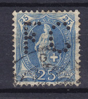 Switzerland Perfin Perforé Lochung 'FC' Flegenheimer & Cie, Rubans Et Soiries Geneve 1899 Mi. 67D Helvetia Perf. 11½x12 - Gezähnt (perforiert)