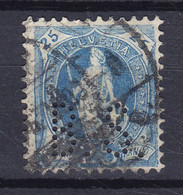 Switzerland Perfin Perforé Lochung 'B.S.' Schweizerischer Bankverein Basel, Luzern 1899 Mi. 67D Helvetia Perf. 11½x12 - Gezähnt (perforiert)