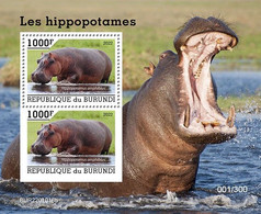 Burundi 2022, Animals, Hippo, Block - Ongebruikt