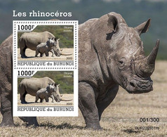 Burundi 2022, Animals, Rhino, Block - Ongebruikt