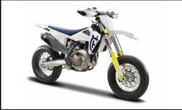 Husqvarna FS 450 Supermoto - White + Décor - Bburago (1:18) - Burago