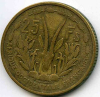 France Afrique Occidentale West Africa 25 Francs 1956 KM 7 - Afrique Occidentale Française