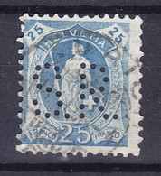 Switzerland Perfin Perforé Lochung 'S.R.' ?? Zürich 1906 Mi. 81C Helvetia Perf. 11½x11 - Perfins