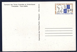 Terres Australes Et Antarctiques Françaises (TAAF) Carte Postale Entier Neuf 1-CP Amiral Max Douguet - Postal Stationery