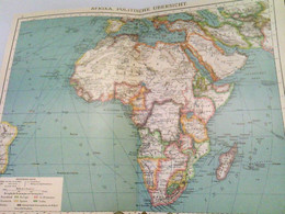 Farblithografie Afrika, Politische Übersicht, Maßstab 1 : 30.000.000 - Afrique