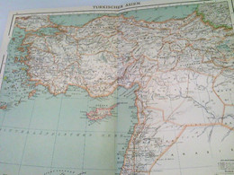 Farblithografie Türkisches Asien, Maßstab 1 : 4.000.000 - Azië & Nabije Oosten