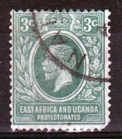 East Africa And Uganda 1921 King George V 3c In Fine Used Condition. - Protectorats D'Afrique Orientale Et D'Ouganda