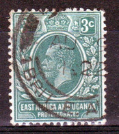 East Africa And Uganda 1921 King George V 3c In Fine Used Condition. - Protectorats D'Afrique Orientale Et D'Ouganda