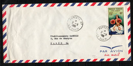 Polynésie - Lettre - 1966 - Yvert N° PA 7 - Papeete - Cartas & Documentos