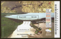 BRASIL BRAZIL 2009 - 1 Sheet MNH - Hydrical Resources - Water - Dam Dams - Eau - Bar Code - Wasser Damm - Agua - Acqua - Water