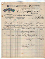 VP19.134 - 1899 - Facture Double Page & Lettre De Change - Matières Premières De Parfumerie L. AUGIER & Cie à PARIS - Drogisterij & Parfum