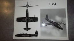 Photo F-84 Avec Schéma Triptyque - Luchtvaart