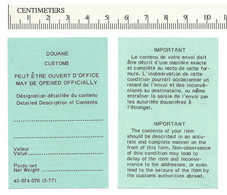 B67-43 CANADA Customs Douane Label Etiquette From 1977 MNH - Local, Strike, Seals & Cinderellas