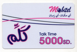 SOUDAN PREPAYEE MOBITEL 5000SD Date 31/12/2005 - Sudan