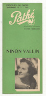 Disque ,  Disques Du Mois, 1954 ,n° 7, PAHE, PATHE MARCONI, 6 Pages , 3 Scans ,frais Fr 1.85 E - Autres & Non Classés