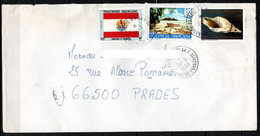 Polynésie - Lettre - 1988 - Yvert N° 237 + 254 + 283 - Papeete - Covers & Documents