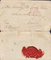 Great Britain LONDON February 23rd 1813 Prephilately Cover NORWICH Seal On Backside(2 Scans) - ...-1840 Precursores