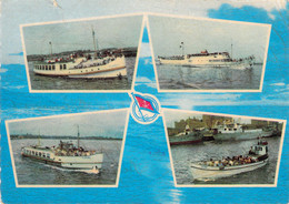 Bateau Allemand Weisse Flotte - VEB Fahrgastschiffahrt Stralsund - Transport De Passagers - Carte Multivues - Transbordadores