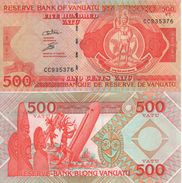 VANUATU   500 Vatu   ( De La Rue 2007)  P5c    ( 2006  Melanesian Chief + Drums At Back)    UNC - Vanuatu