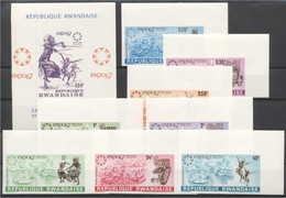 Rwanda 1967, EXPO In Montreal, Traditional Dance, 8val +BF IMPERFORATED - 1967 – Montreal (Canada)