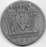 Allemagne - Prusse - Thaler 1803 - Argent - Autres & Non Classés