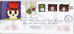 Day Of The Dead In America / Dia De Los Muertos -  Letter To Andorra (Principality) - Briefe U. Dokumente