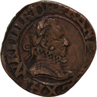 Monnaie, France, Henri III, Double Tournois, 1588, Amiens, TTB, Cuivre - 1574-1589 Henry III