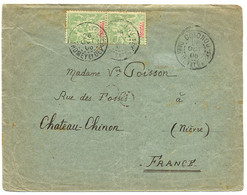 1905-07 3 LETTRES POUR LA FRANCE AFFRANCHIES TYPES GROUPE ET FAIDHERBE OBLITERES COTONOU ET PORTO-NOVO - Storia Postale