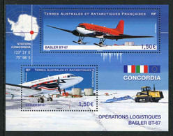 FEUILLET** De 2021 Gommé Des TAAF "OPERATIONS LOGISTIQUES - BASLER BT-67" - Nuovi